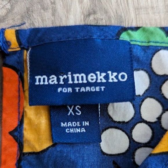 Marimekko Girls Floral Print Shift Dress, XS (3T/4T) (K3) - Picture 2 of 4